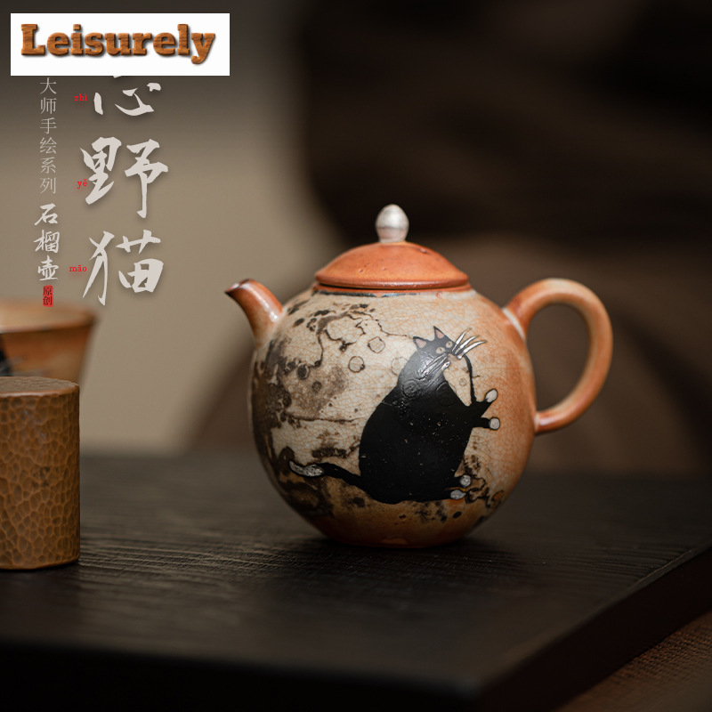 100ml Hand Painted Cat Teapot  - Chamomile Tea ulasan dan harga