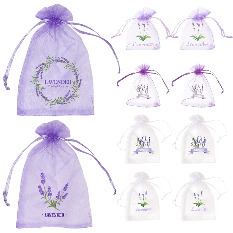 20Pcs Lavender Pattern Drawstr - Dried Herbs ulasan dan harga