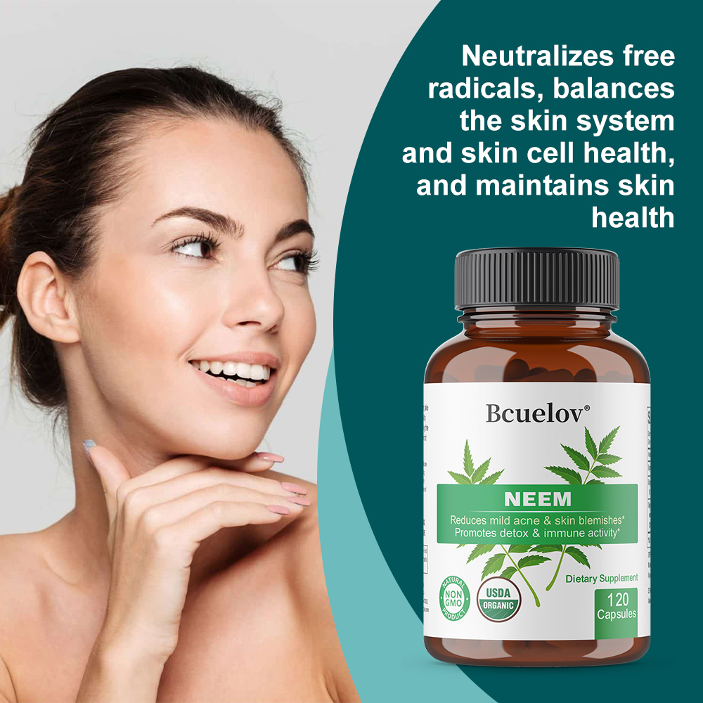 Organic Neem Leaf Capsules, He - Herbal Supplement ulasan dan harga