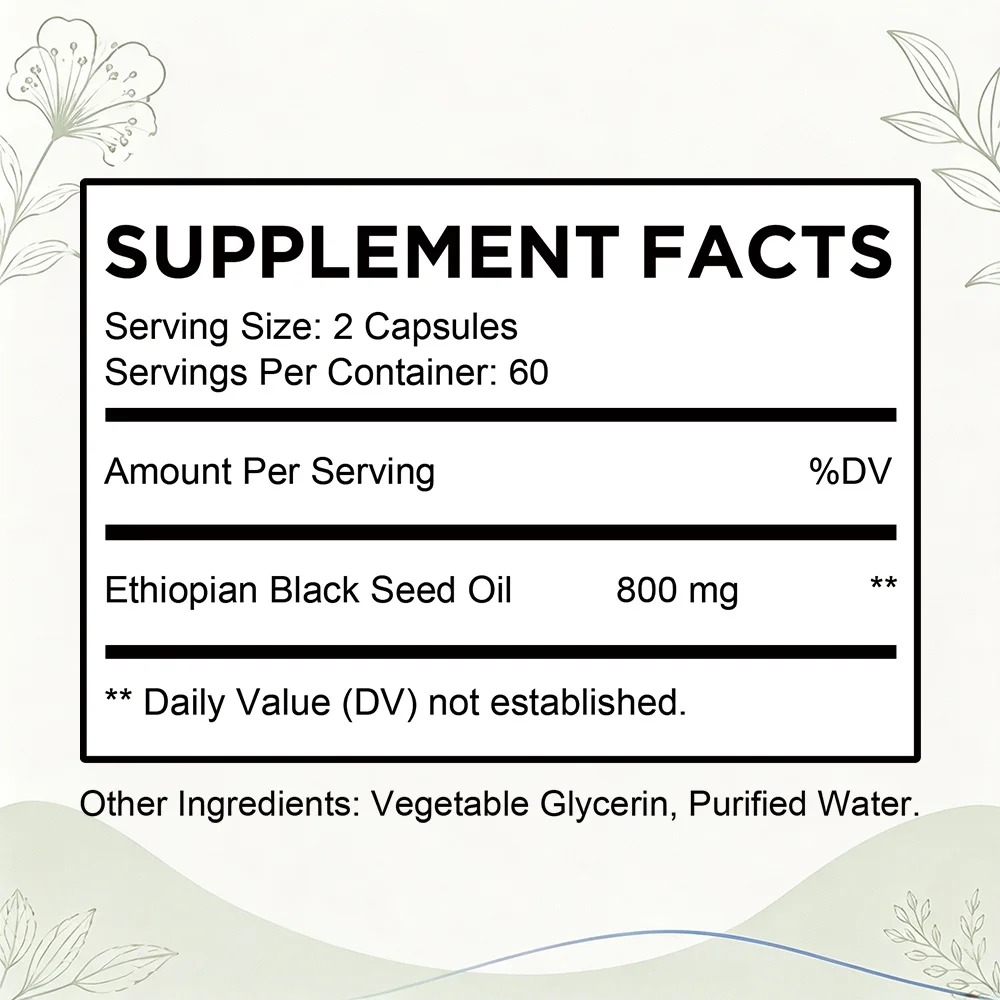 Ethiopian Black Seed Oil Softg - Herbal Supplement ulasan dan harga