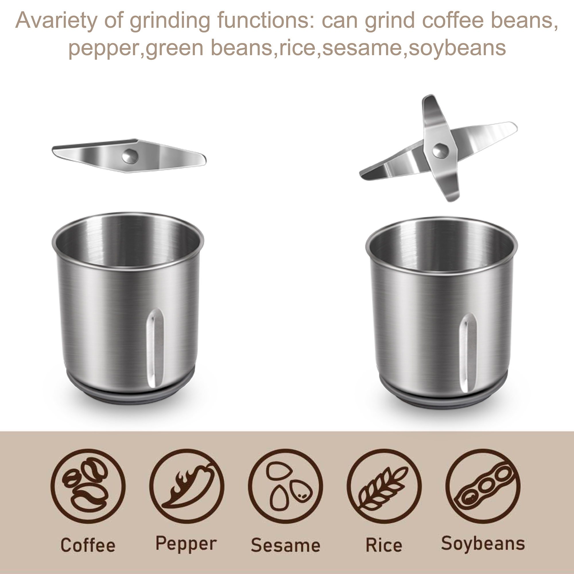 Detachable Electric Coffee Gri - Dried Herbs ulasan dan harga