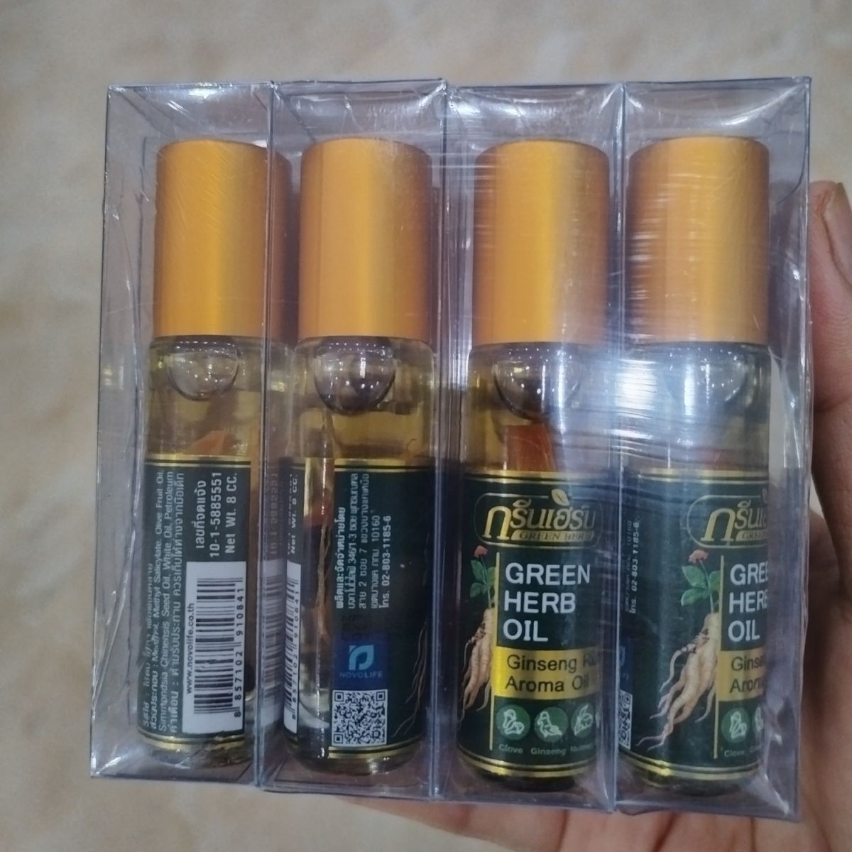 Thai Mint Ginseng Roll On Herb - Ginger Tea ulasan dan harga